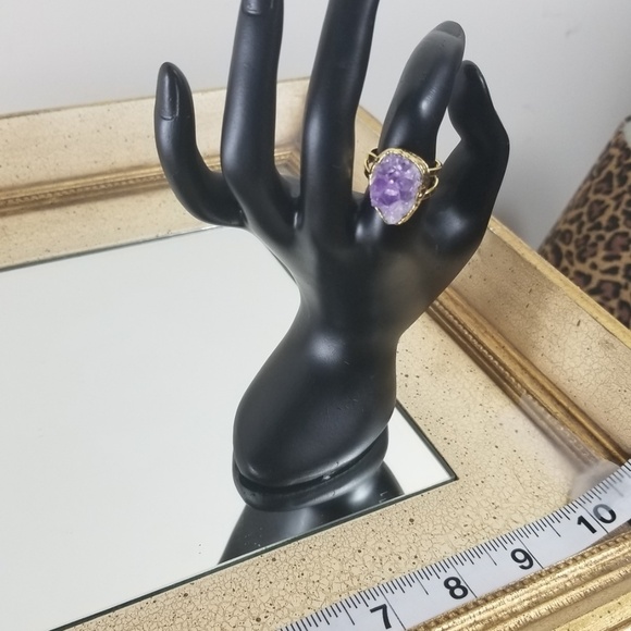 Agata druzy aguta hand made purple stone limited e - Picture 4 of 5